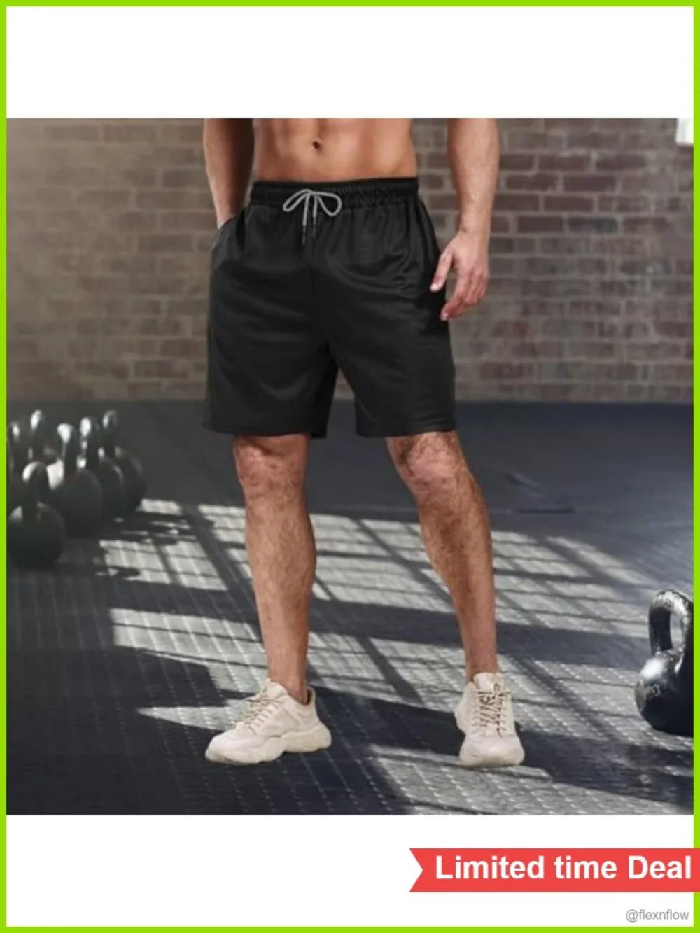 5 Pack Men's 7 Inch Quick Dry Athletic Shorts with Pockets & Drawstring